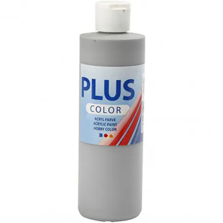 Plus Color Hobbymålning, rain grey, 250 ml/1 fl.